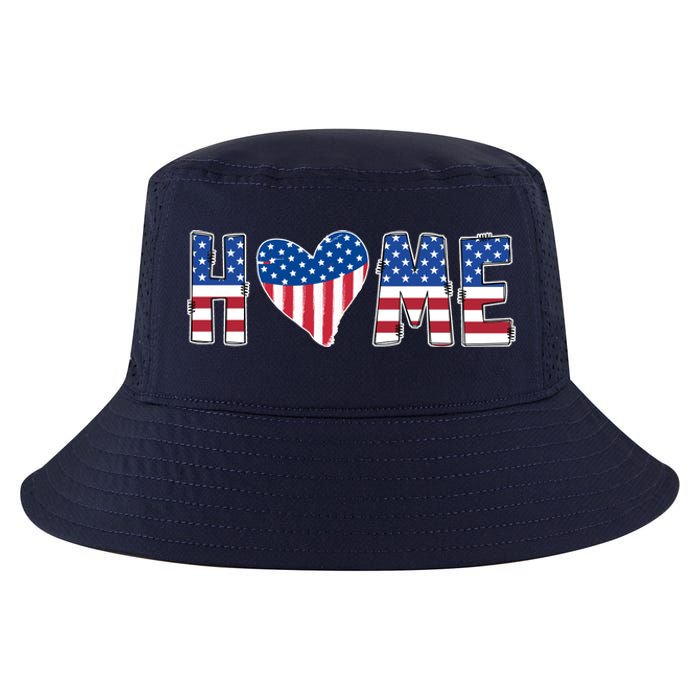 Home Heart American Flag Cool Comfort Performance Bucket Hat