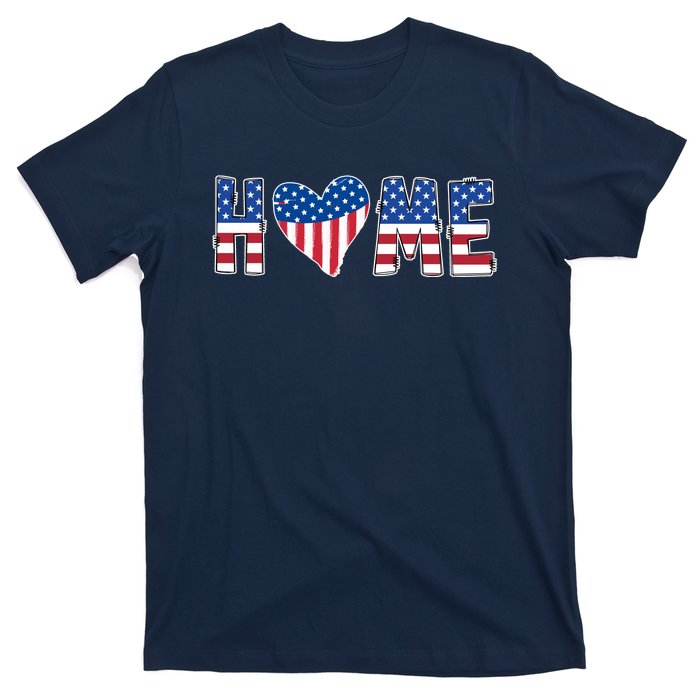 Home Heart American Flag T-Shirt