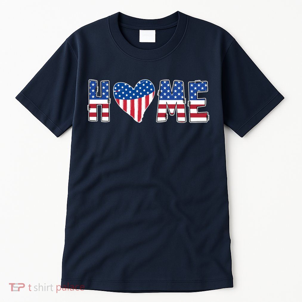 Home Heart American Flag Tall T-Shirt