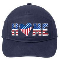 Home Heart American Flag 7-Panel Snapback Hat