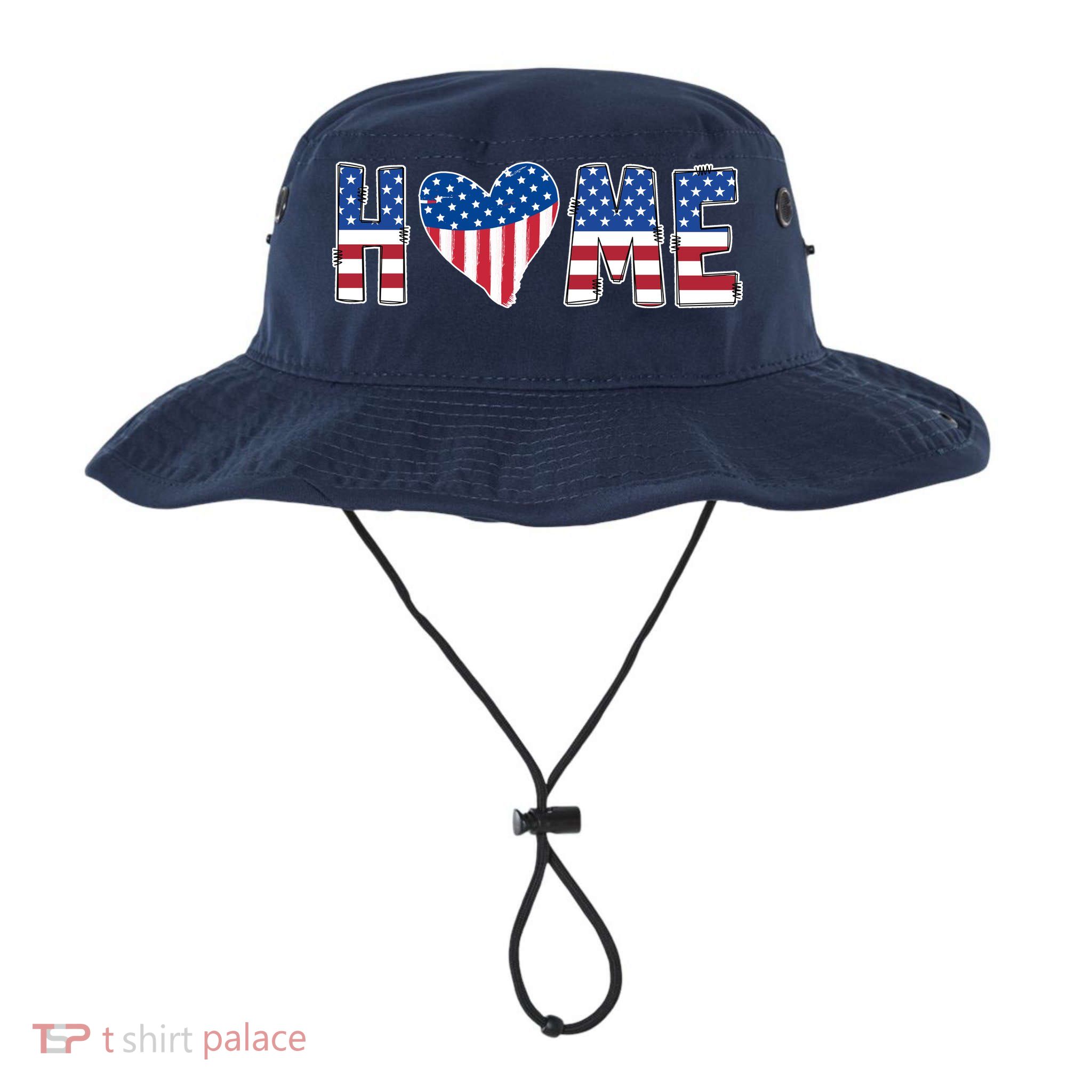 Home Heart American Flag Bucket Hat
