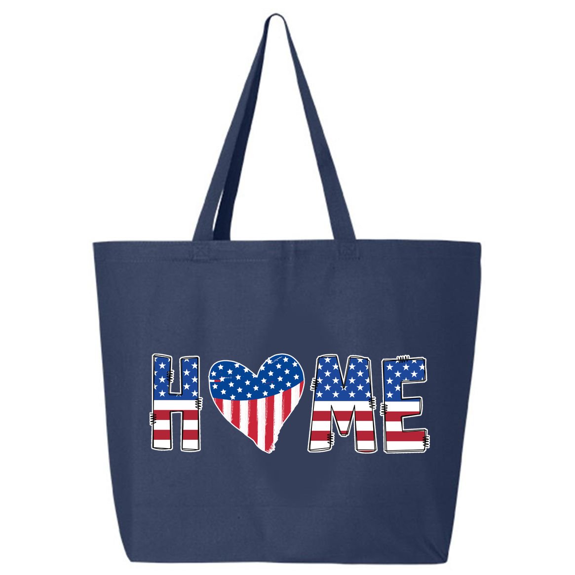 Home Heart American Flag 25L Jumbo Tote