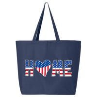 Home Heart American Flag 25L Jumbo Tote