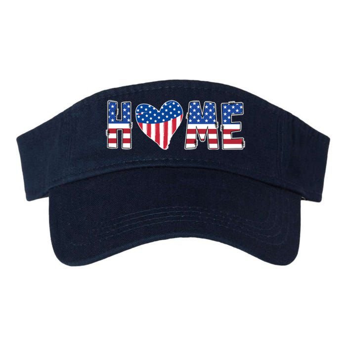 Home Heart American Flag Valucap Bio-Washed Visor