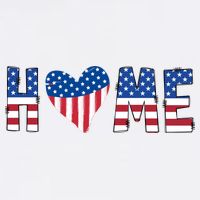 Home Heart American Flag Garment-Dyed Sweatshirt