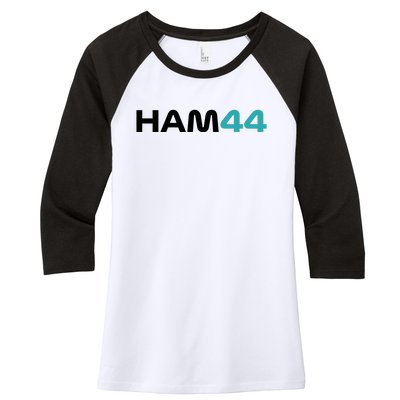 HAM44 Women's Tri-Blend 3/4-Sleeve Raglan Shirt