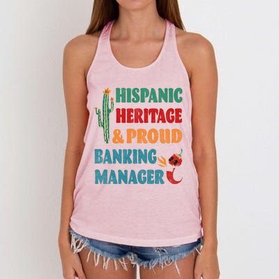 Hispanic Heritage And Proud Banking Ager Gift Women's Knotted Racerback Tank