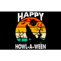 Happy Howl A Ween Halloween Wolf Retro Bumper Sticker