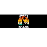 Happy Howl A Ween Halloween Wolf Retro Bumper Sticker