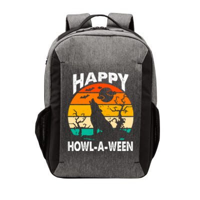 Happy Howl A Ween Halloween Wolf Retro Vector Backpack