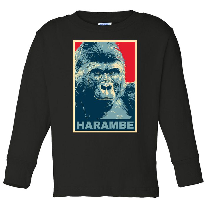 Harambe Toddler Long Sleeve Shirt