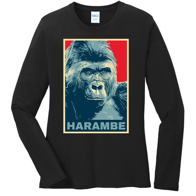 Harambe Ladies Long Sleeve Shirt