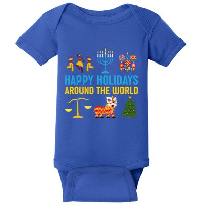 Happy Holidays Around The World Multicultural Baby Bodysuit