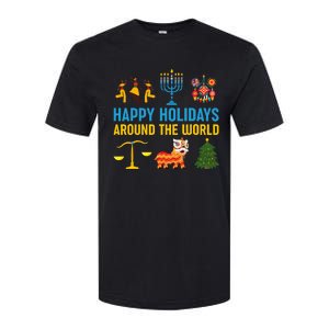 Happy Holidays Around The World Multicultural Softstyle CVC T-Shirt