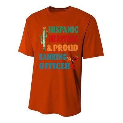 Hispanic Heritage And Proud Banking Officer Gift Performance Sprint T-Shirt