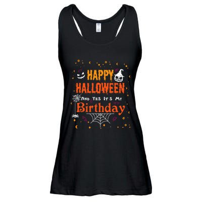 Happy Halloween And Yes Its My Birthday Fun Party Halloween Ladies Essential Flowy Tank