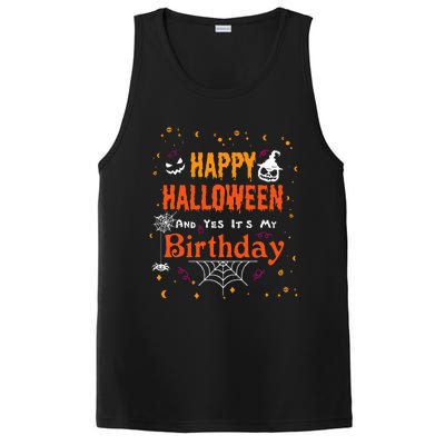 Happy Halloween And Yes Its My Birthday Fun Party Halloween PosiCharge Competitor Tank