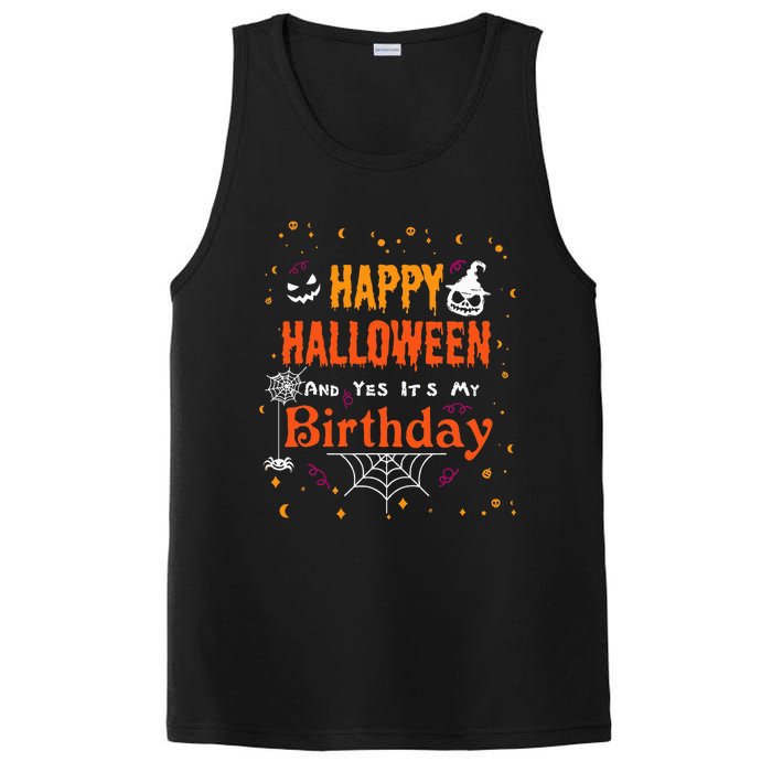 Happy Halloween And Yes Its My Birthday Fun Party Halloween PosiCharge Competitor Tank