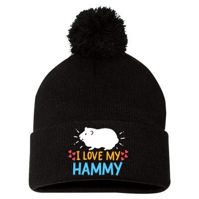 Hamster Pom Pom 12in Knit Beanie