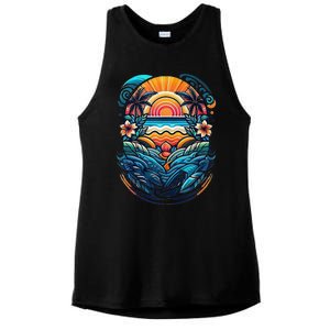 Hawaii Hawaiian Ai Designs Ladies PosiCharge Tri-Blend Wicking Tank