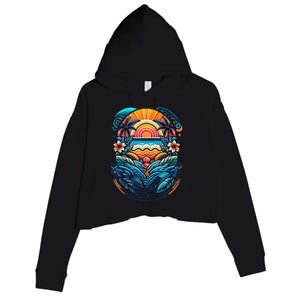 Hawaii Hawaiian Ai Designs Crop Fleece Hoodie