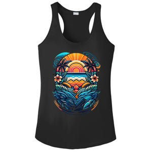 Hawaii Hawaiian Ai Designs Ladies PosiCharge Competitor Racerback Tank