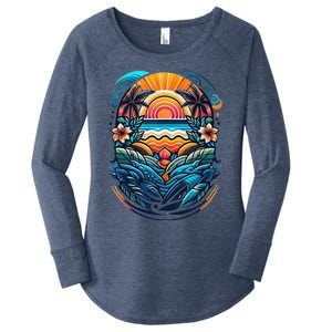 Hawaii Hawaiian Ai Designs Women's Perfect Tri Tunic Long Sleeve Shirt