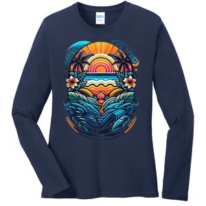 Hawaii Hawaiian Ai Designs Ladies Long Sleeve Shirt