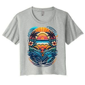 Hawaii Hawaiian Ai Designs Women's Crop Top Tee