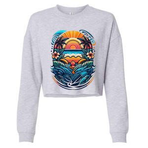 Hawaii Hawaiian Ai Designs Cropped Pullover Crew