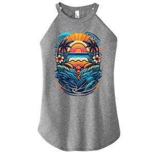 Hawaii Hawaiian Ai Designs Women's Perfect Tri Rocker Tank