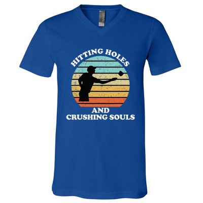 Hitting Holes And Crushing Souls V-Neck T-Shirt