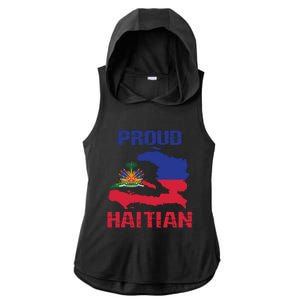 Haiti Haitian America Flag Love Proud Ayiti Country Melanin Great Gift Ladies PosiCharge Tri-Blend Wicking Draft Hoodie Tank