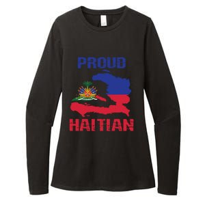 Haiti Haitian America Flag Love Proud Ayiti Country Melanin Great Gift Womens CVC Long Sleeve Shirt