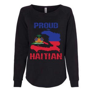 Haiti Haitian America Flag Love Proud Ayiti Country Melanin Great Gift Womens California Wash Sweatshirt