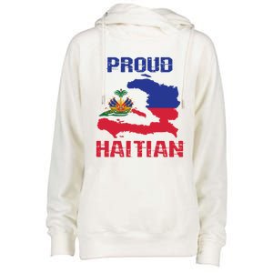 Haiti Haitian America Flag Love Proud Ayiti Country Melanin Great Gift Womens Funnel Neck Pullover Hood