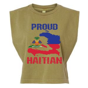 Haiti Haitian America Flag Love Proud Ayiti Country Melanin Great Gift Garment-Dyed Women's Muscle Tee