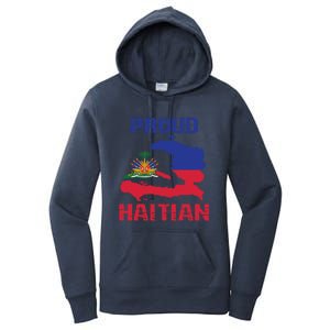 Haiti Haitian America Flag Love Proud Ayiti Country Melanin Great Gift Women's Pullover Hoodie