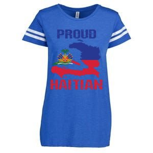 Haiti Haitian America Flag Love Proud Ayiti Country Melanin Great Gift Enza Ladies Jersey Football T-Shirt