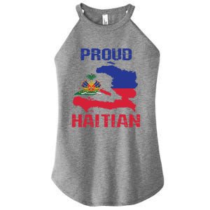 Haiti Haitian America Flag Love Proud Ayiti Country Melanin Great Gift Women's Perfect Tri Rocker Tank