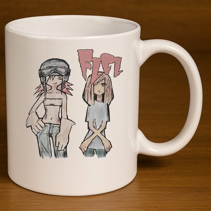 HARUKOxMAMIMI 11oz C Handle Ceramic Mug