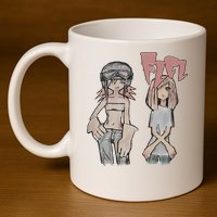 HARUKOxMAMIMI 11oz C Handle Ceramic Mug