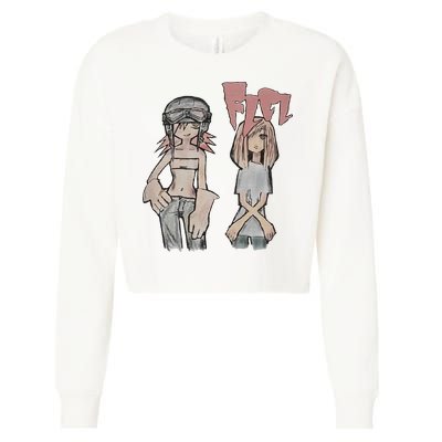 HARUKOxMAMIMI Cropped Pullover Crew
