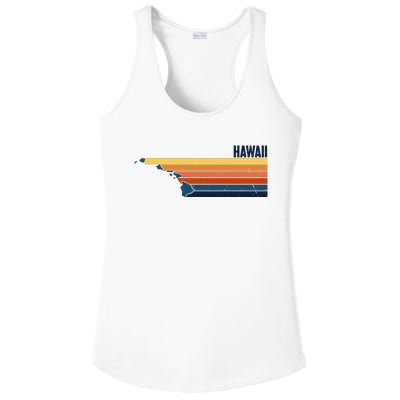 Retro Vintage Hawaii Ladies PosiCharge Competitor Racerback Tank