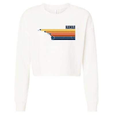 Retro Vintage Hawaii Cropped Pullover Crew