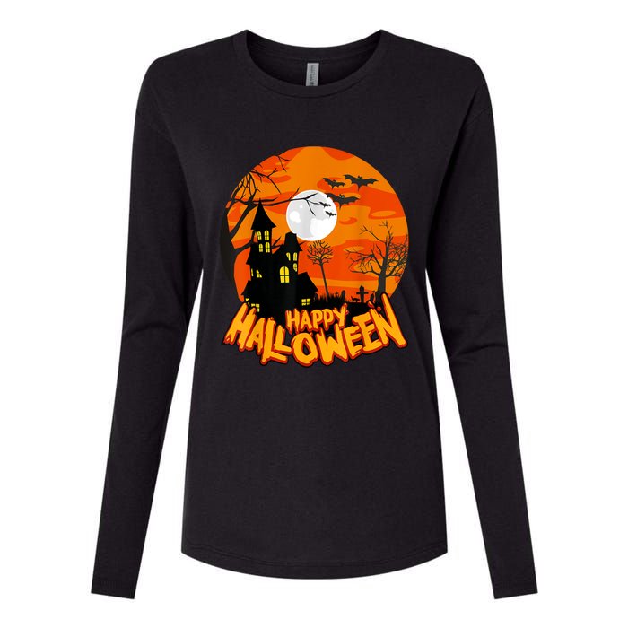 Happy Halloween Apparel Womens Cotton Relaxed Long Sleeve T-Shirt