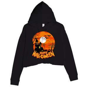 Happy Halloween Apparel Crop Fleece Hoodie