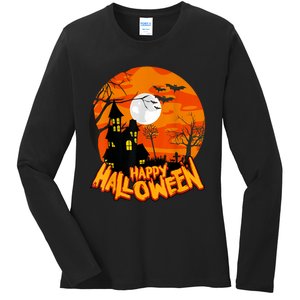 Happy Halloween Apparel Ladies Long Sleeve Shirt