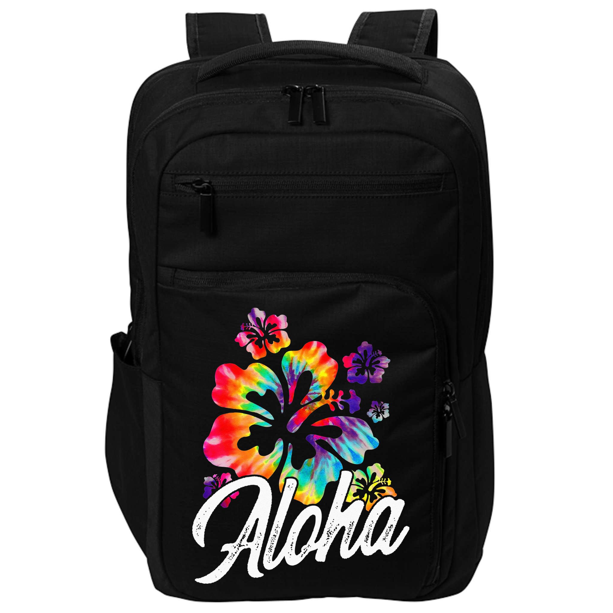 Hawaii Hawaiian Aloha Beaches Hibiscus Flowers Impact Tech Backpack