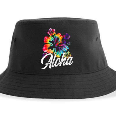Hawaii Hawaiian Aloha Beaches Hibiscus Flowers Sustainable Bucket Hat